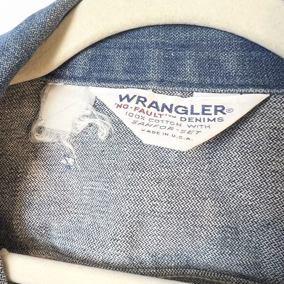 Vintage Wrangler No-Fault Denim Jacket 70s 80s Sanfor-Set USA Men’s L - Picture 5 of 15